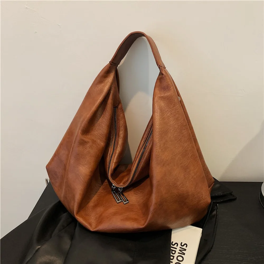 

Сумка на плечо в корейском стиле, сумка для пельменей из искусственной кожи, повседневная универсальная дорожная сумка в стиле ретро, однотонная большая сумка из полиэстера, школьная сумка