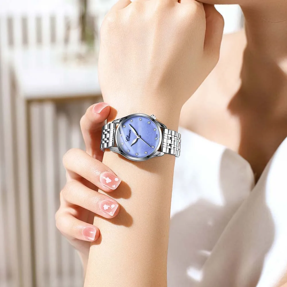 ساعات CHENXI النسائية، نماذج بسيطة من ساعات السيدات، ساعة كوارتز رائعة مقاومة للماء، هدية مضيئة للنساء