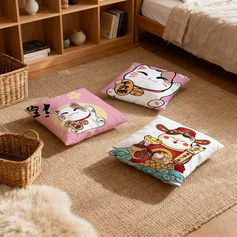 

Aneki Neko Rich Luck Money Cat Pillow Case Multi sized car cushions, luxurious home sofas, decorative pillowcases
