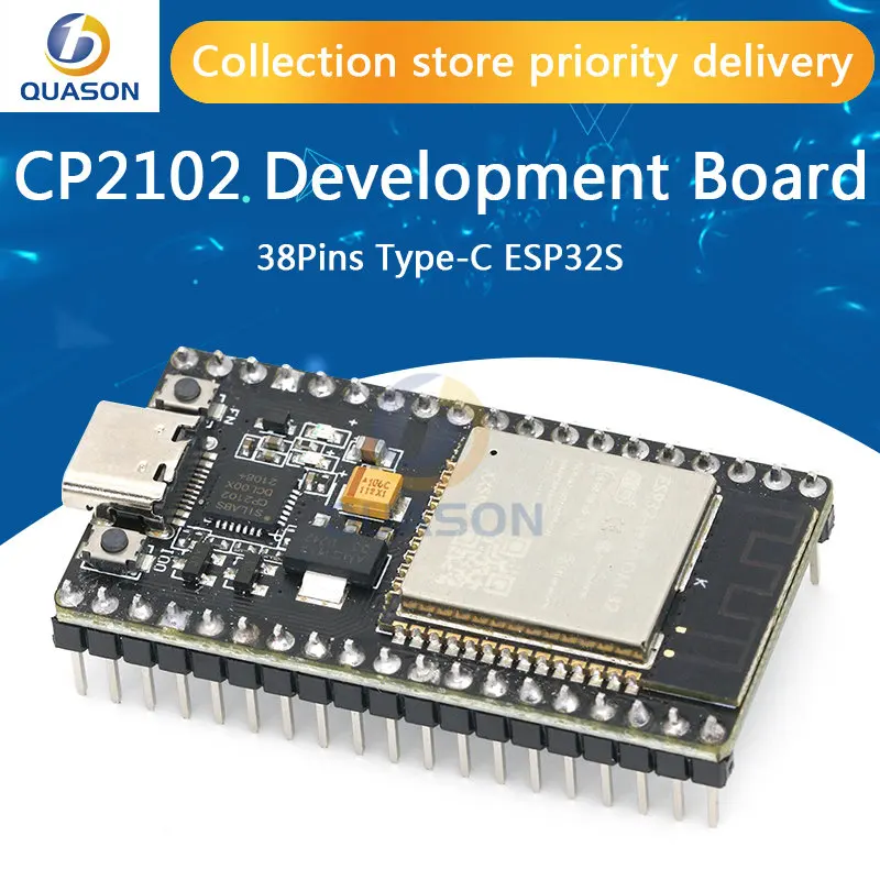 38Pins Type-C ESP32S ESP32 ESP-WROOM-32 CP2102 مجلس التنمية 2.4GHz ثنائي النواة واي فاي + بلوتوث متحكم صغير لاردوينو