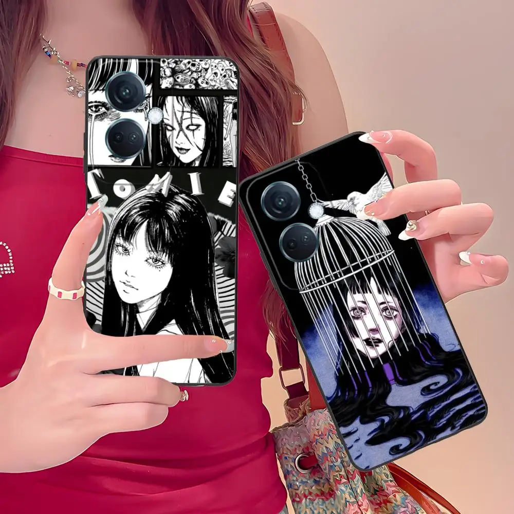 Funda para Teléfono Móvil con Diseño de Manga Tomie Junji para OPPO Reno 14 13 12 11 10 9 8 7 6 5 F T Pro 5G, Impresión Colorida, Fundas de Lujo para Celulares