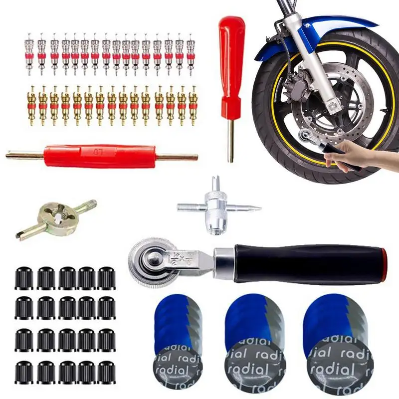 

Universal Tire Repair Kit Motorcycle Tire Puncture Repair Tool Tire Changing Levers Auto Spoon Tire Kit Rim Protector For Autos