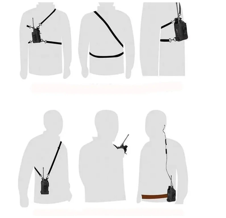 Custodia protettiva per walkie-talkie per MOTOROLA/Kenwood/Hytera Custodia universale in nylon antigoccia, marsupio, marsupio, zaino