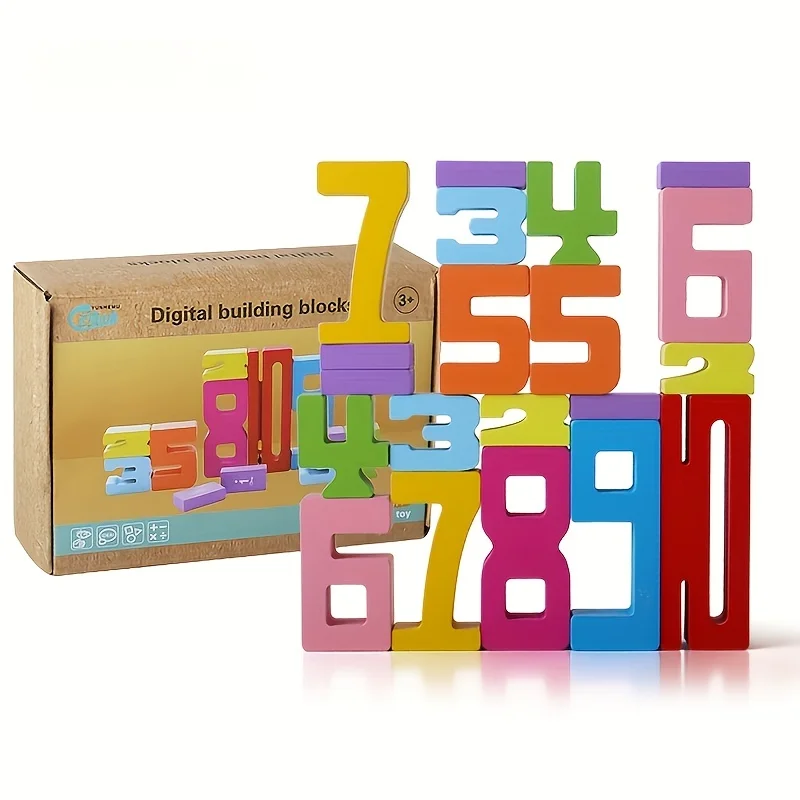 3D Digital Building Blocks Toys,Numbers 1-10,Children Educational Development Recognition Toy Early Education Toys Montessories