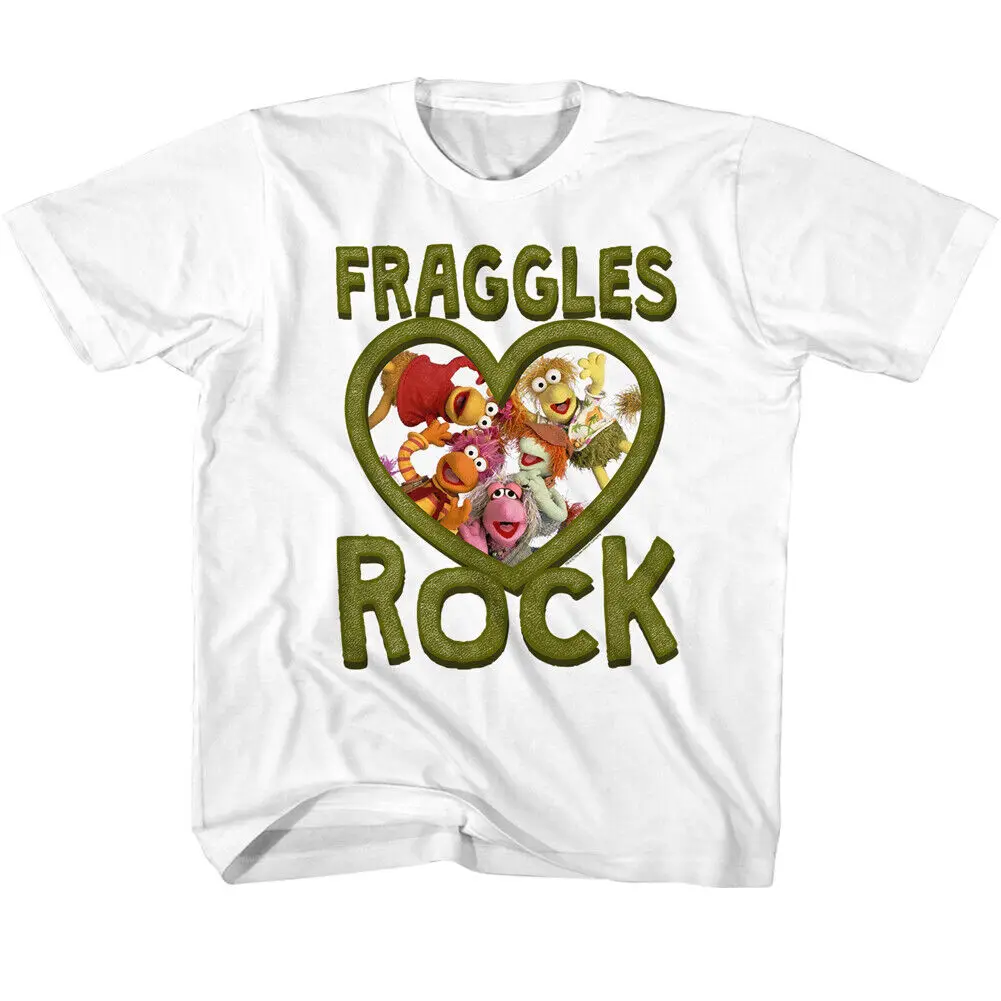 

Футболка Fraggle Rock Jim Henson 80's с рисунком персонажей из сериала «Любовь Сердце», Молодежная Футболка