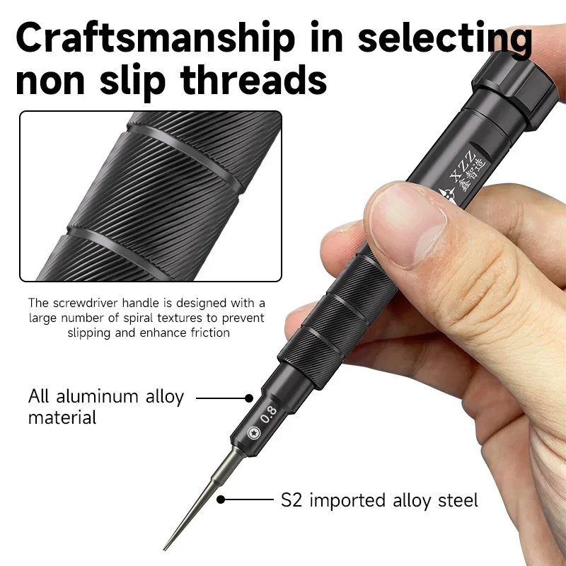 XZZ High Precision Screwdriver Set for Mac Notebook Laptop Maintenance 0.8 1.2 T3 T8 T5 High Hardness Disassembly Hand Tools