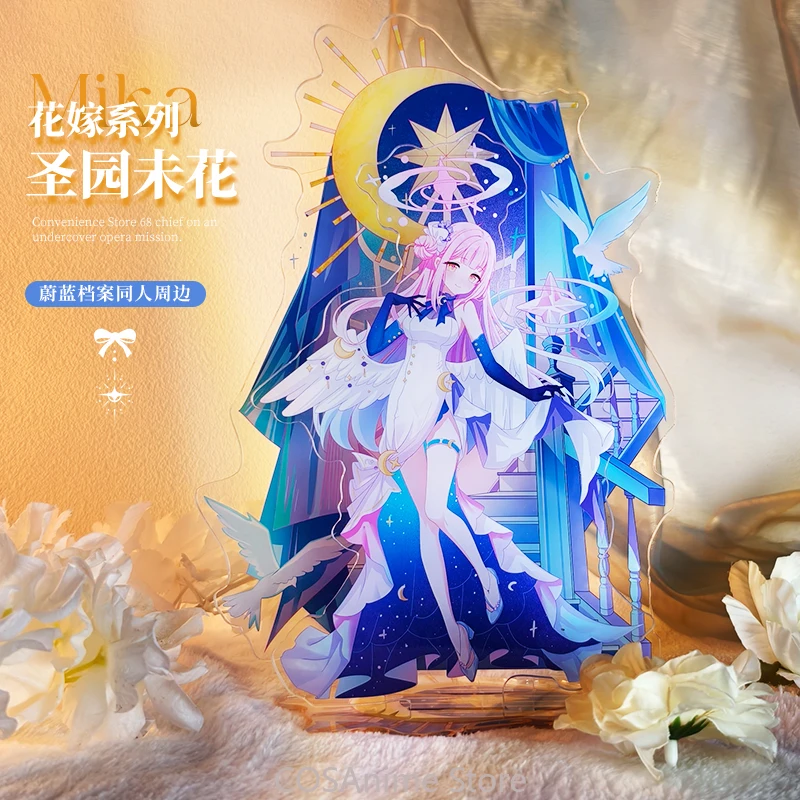 

Игра Синий Архив Мисоно Мика мультфильм акриловая подставка фигурка модель дисплей тарелка значок лазерный билет цветная бумага украшение