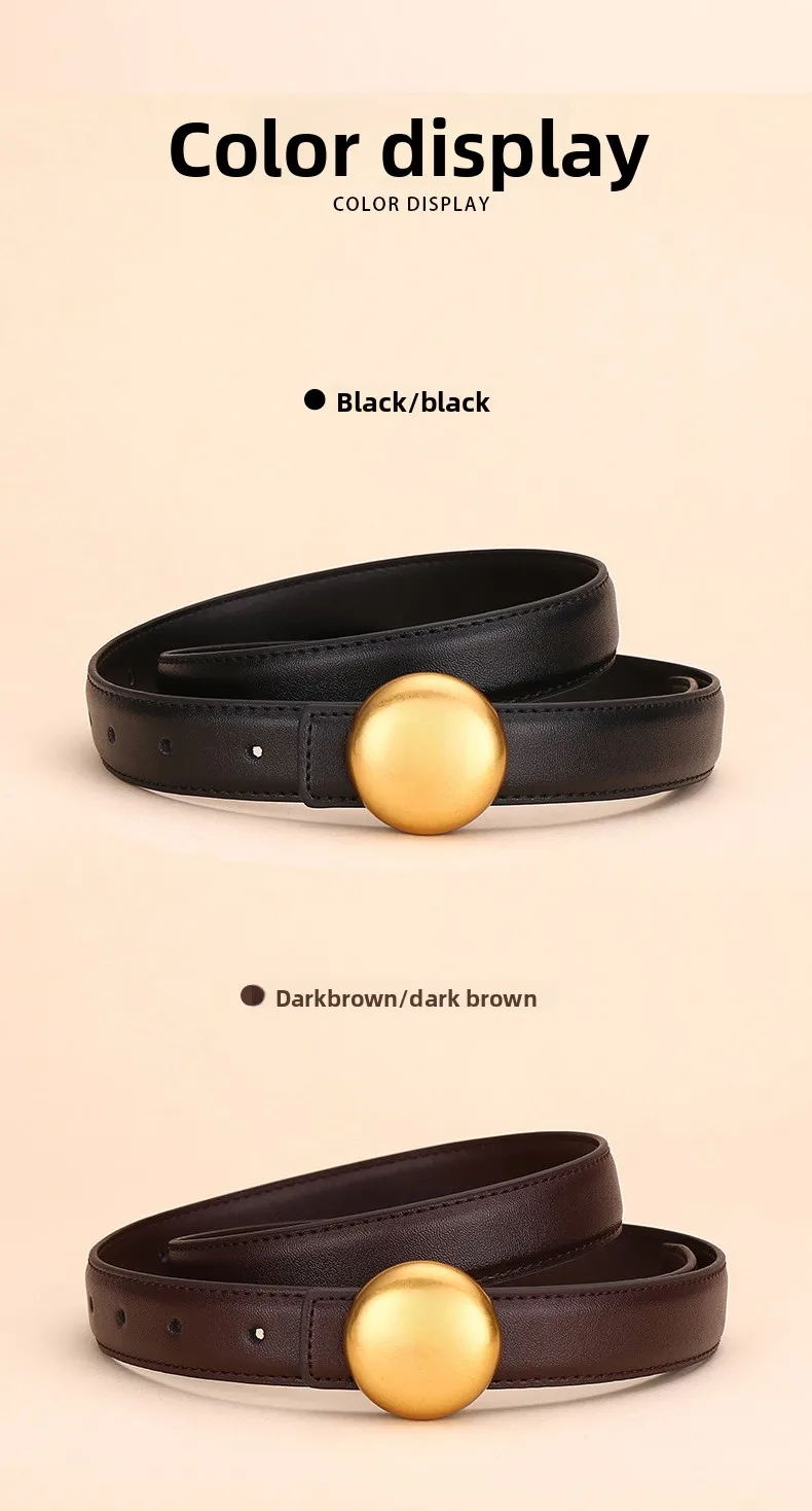 Winter Neuer 2,5 cm Ledergürtel für Damen, Echtledergürtel, Modeaccessoire, Mehrzweck-Taillengürtel, hochwertiges Gefühl, Jea – Detail 7