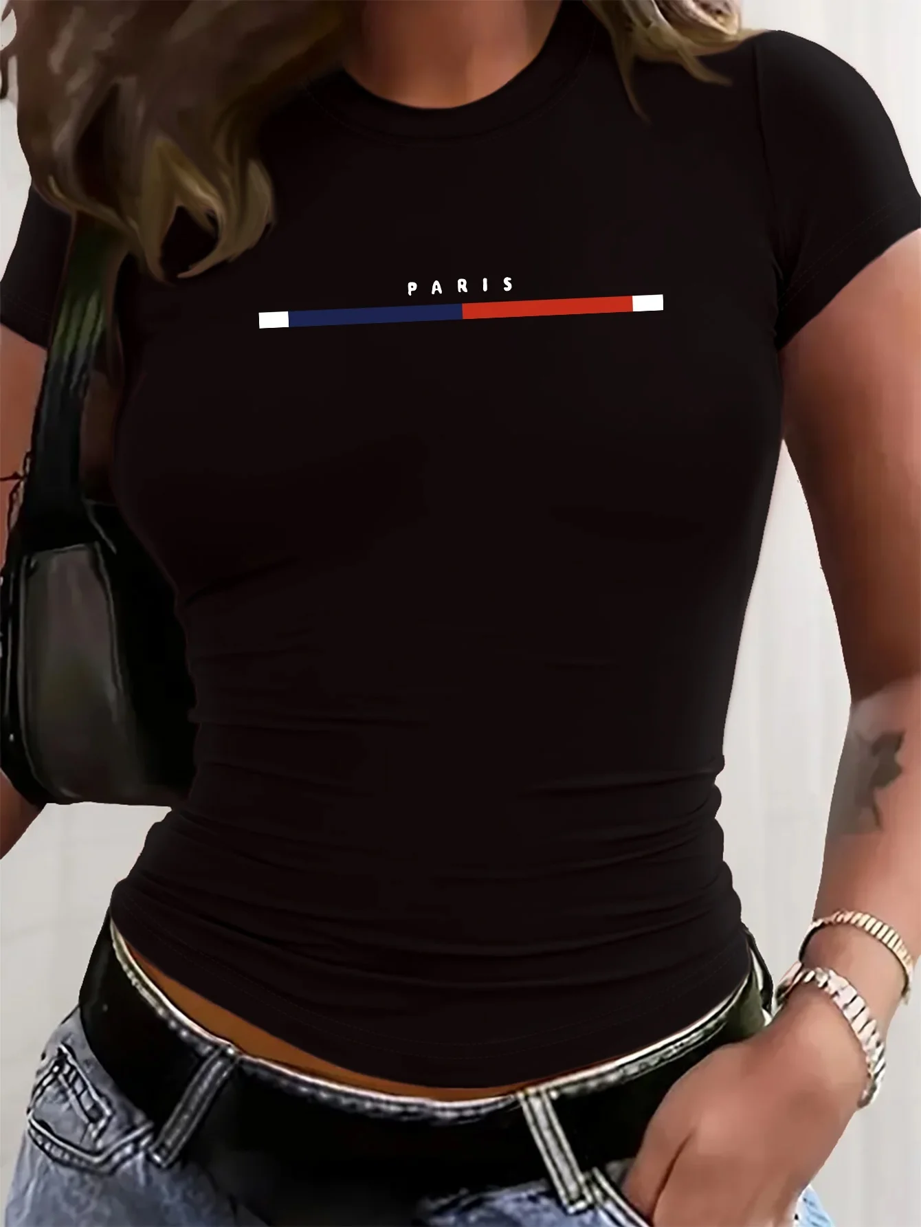 Summer Women's Women PARIS Italy Print T Shirt