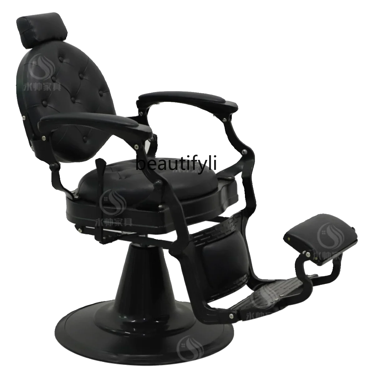 

Retro Oil Head Barber Shop Barber Chair Adjustable Rotating High-End Hair Cutting Salon Chair