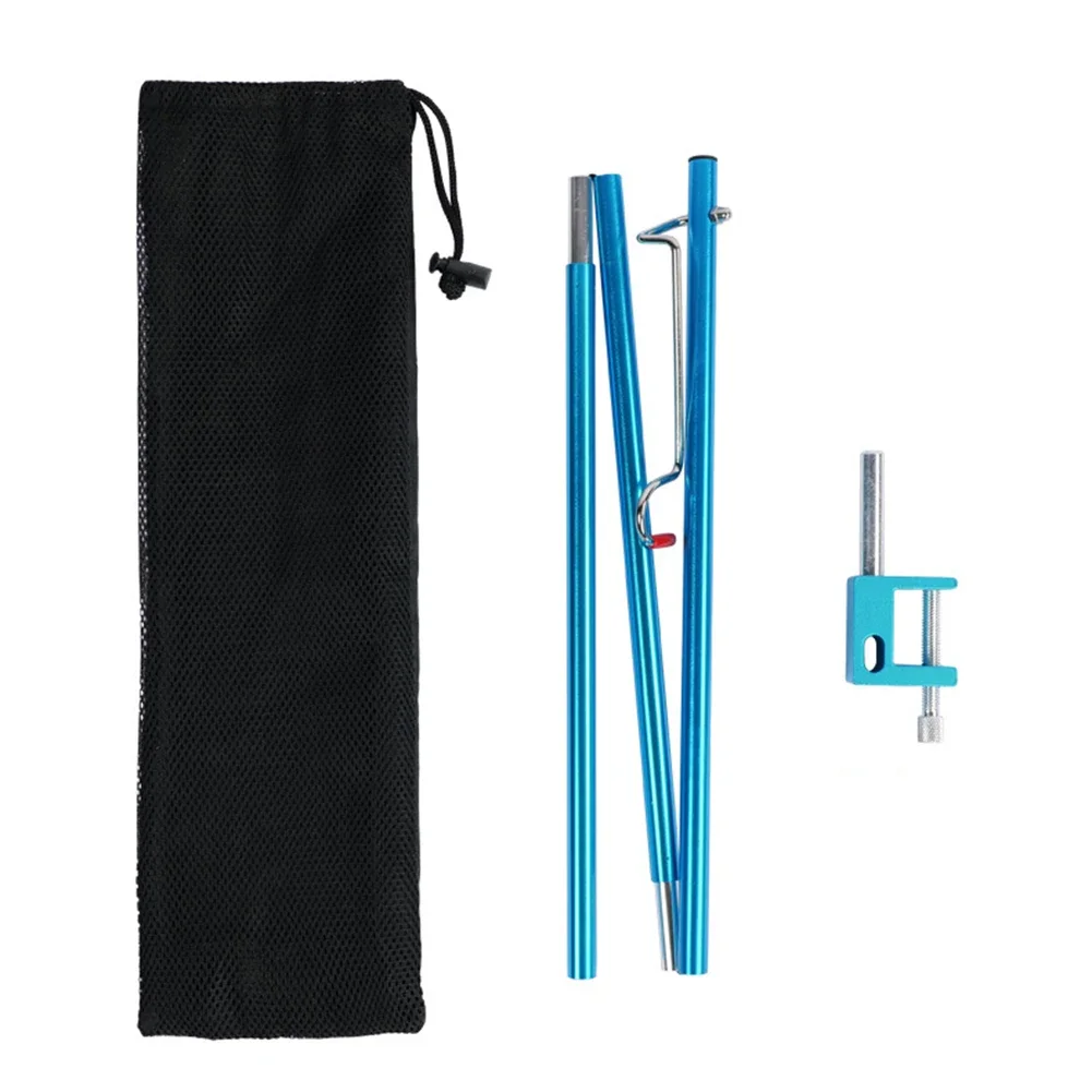 

Camping Light Holder With Bag Aluminum Alloy Folding Lamp Pole For 3cm Thick Table Lightweight Camping Lantern Bracket Rod