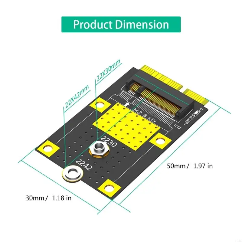 U55C M.2 B Clave para MSATA Risers M.2 SSDS a MSATA CARIDA DEL ADAPTER