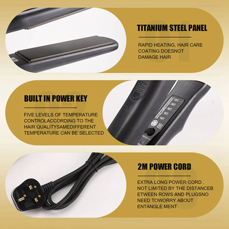Curling Iron ข้าวโพดแผ่น Curling Iron สําหรับ Salon ในครัวเรือนผมข้าวโพดแผ่นเฉพาะลูกกลิ้งไอน้ําสําหรับผม Volume UK Plug