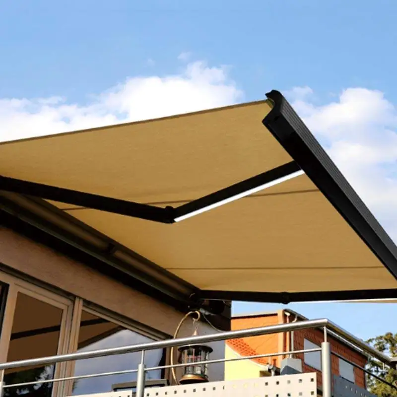 

Full Cassette Awning Motorized Cassette Awning Waterproof Aluminum Retract Awning With Led Lights