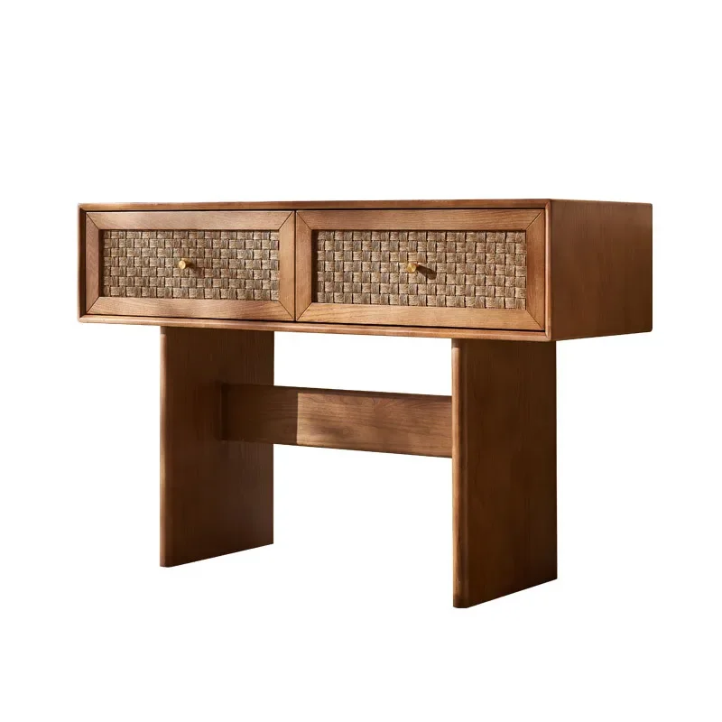 

Скандинавские креативные тумбы для хранения из ротанга, винтажные буфеты из массива дерева, столы для отелей типа B&B, тумбы для прихожей, шкафы для хранения