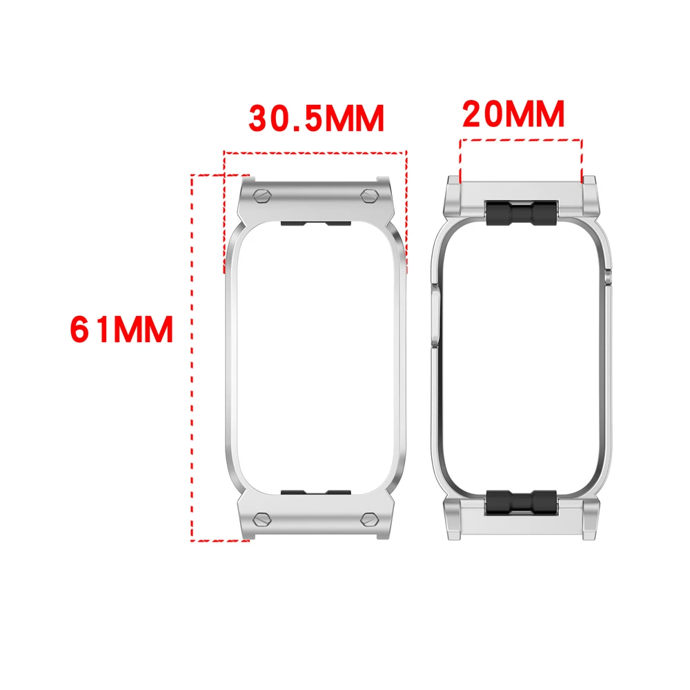 Metal Case For Garmin CIRQA Frame Smart Watch Protective Cover Accessories Connect 20mm Width Strap