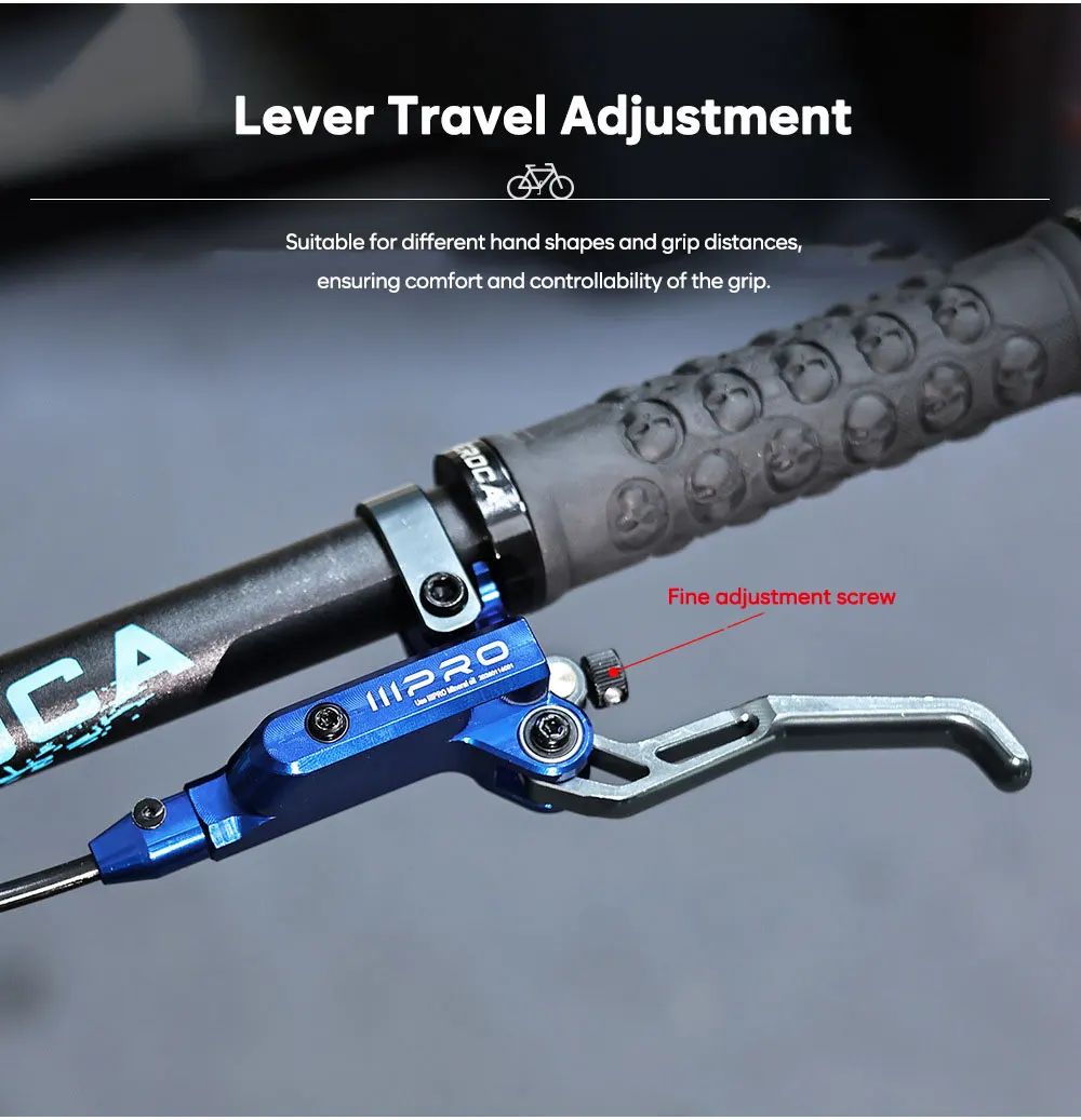 IIIPRO E4 Fahrrad-Hydraulikbremssätze, geteilt, 800/1550 mm, 4-Kolben-Aluminiumlegierung, MTB, Mountainbike, Öl, Scheibenbremssattel und Hebel – Detail 10