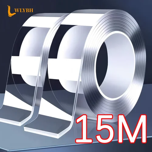 Cinta adhesiva Nano de doble cara, pegamento Extra fuerte, cinta adhesiva de dos caras, tira impermeable sin rastro, cinta de doble cara reutilizable