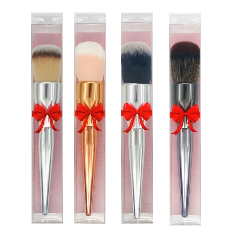 แปรงแต่งหน้าขนนุ่มเคลือบด้วยไฟฟ้าไม่ดูดซับแป้ง แปรงแต่งหน้าแบบแป้งเดี่ยวสำหรับผู้เริ่มต้น