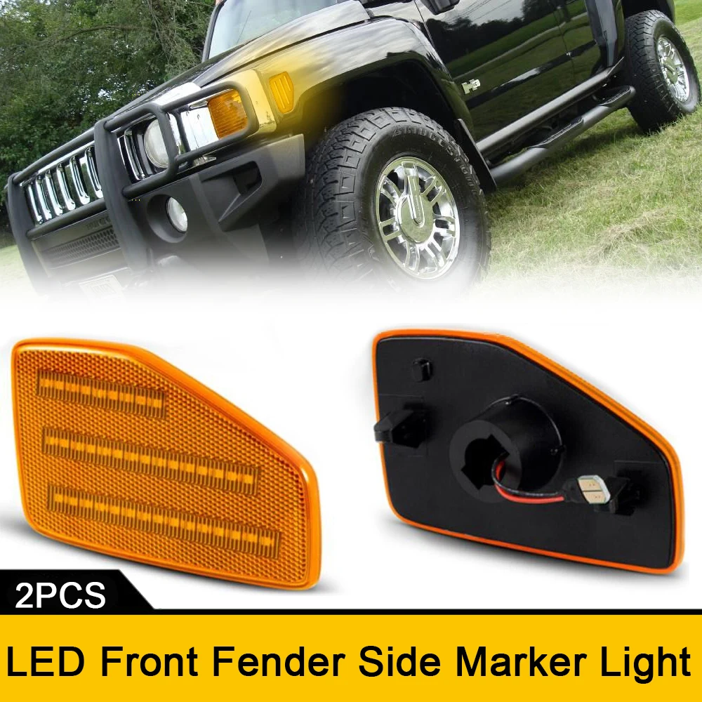 

For Hummer H3 2006-2010 H3T 2009-2010 Front Bumper Side Marker LED Parking Indicator Light Canbus Free Error Car Styling