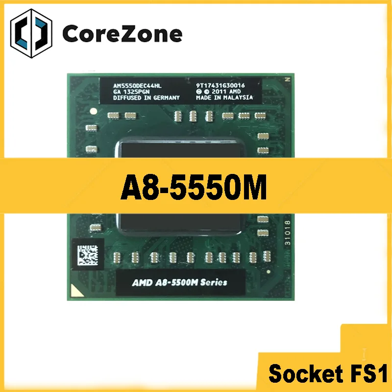 A8-5550M A8 5550M AM5550DEC44HL 2.1 Ghz Quad Core 4M 35W Socket FS1 CPU processor