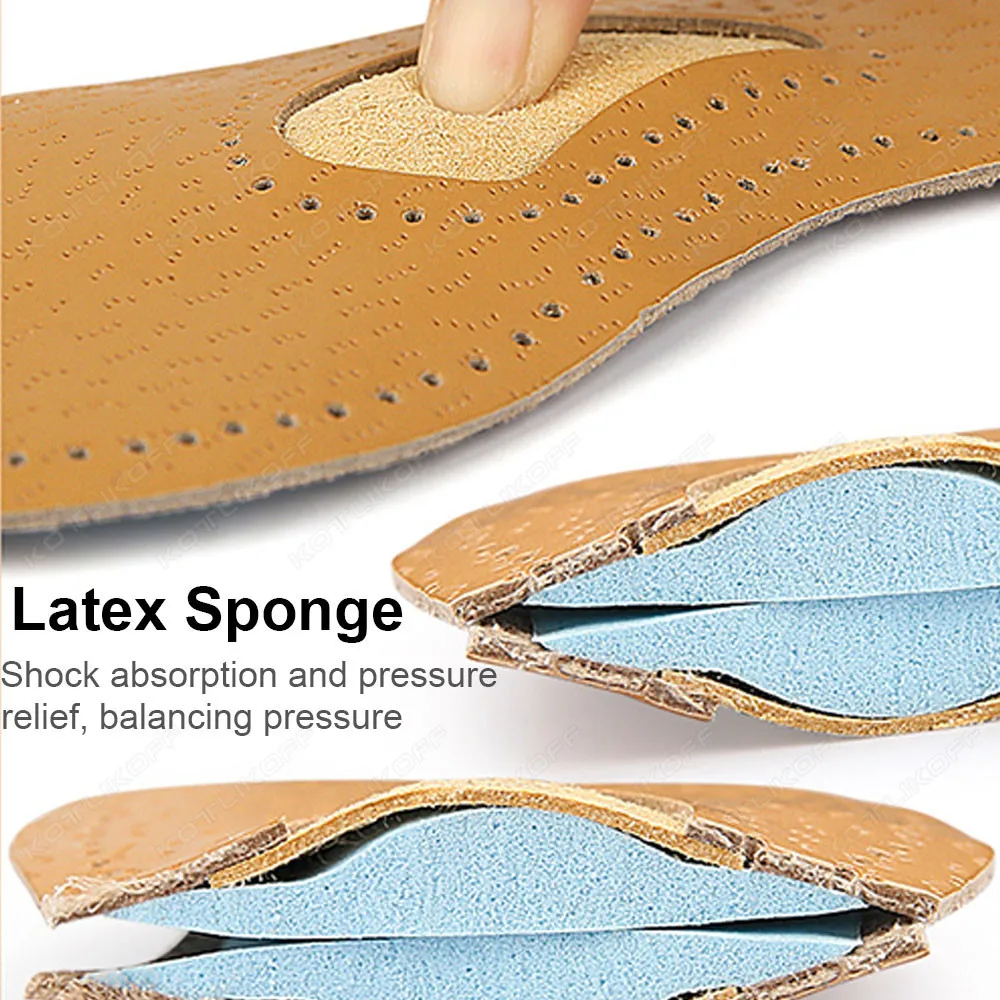 Women Sandal Insoles Leather Latex Antislip Soft Bottom Breathable Deodorzation High Heel Insoles Shoes Sole Stickers Pad