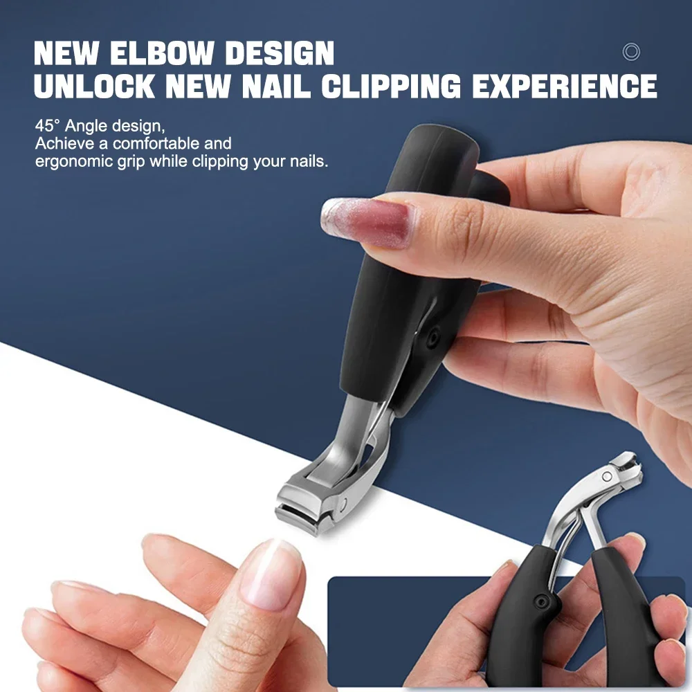 Toenail Clippers Wide Jaw Opening Thick Nails Cutter Long Handle Stainless Steel Professional Fingernail Clipper for Men&Women