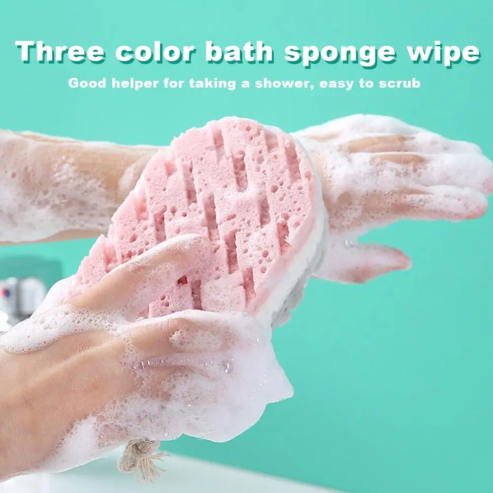 Spugna bagno palla doccia strofinare per tutto il corpo esfoliazione spazzola per massaggio Scrubber spazzola in spugna accessori per il bagno S6E9