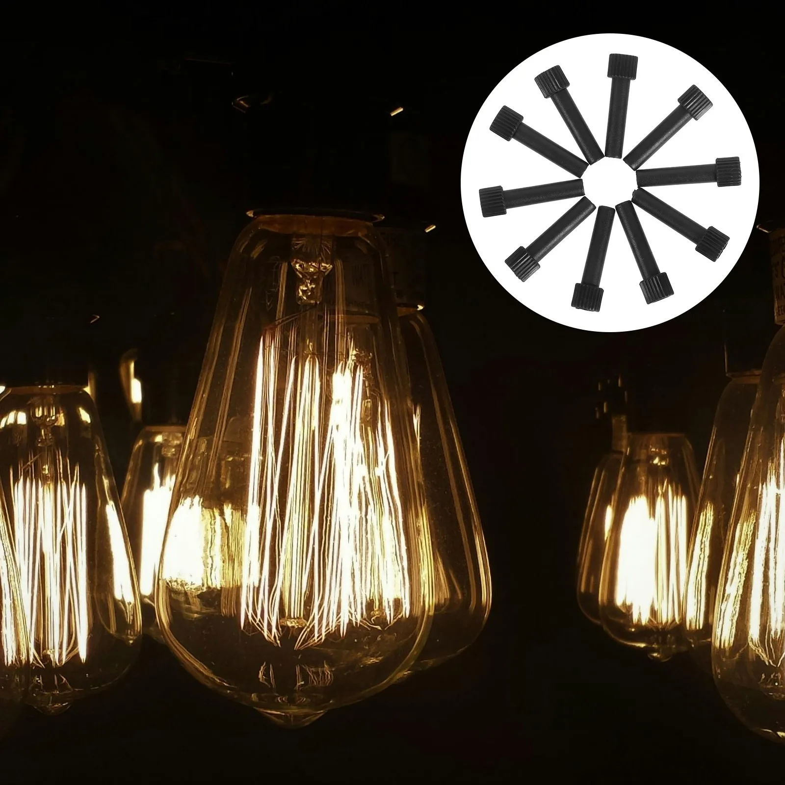 

10Pcs Lamp Switch Knobs Replacement Twist Lamp Parts Repair Kit for Table Floor Ceiling Lights Knob Replacement