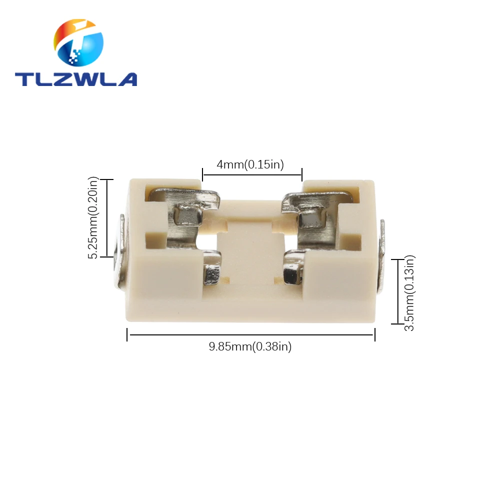 10PCS 1808 0451 SMD Fuse Holder Socket Fuse Box Base Transposon 6.1x2.69mm Temperature Plastic Shell Portafusibili