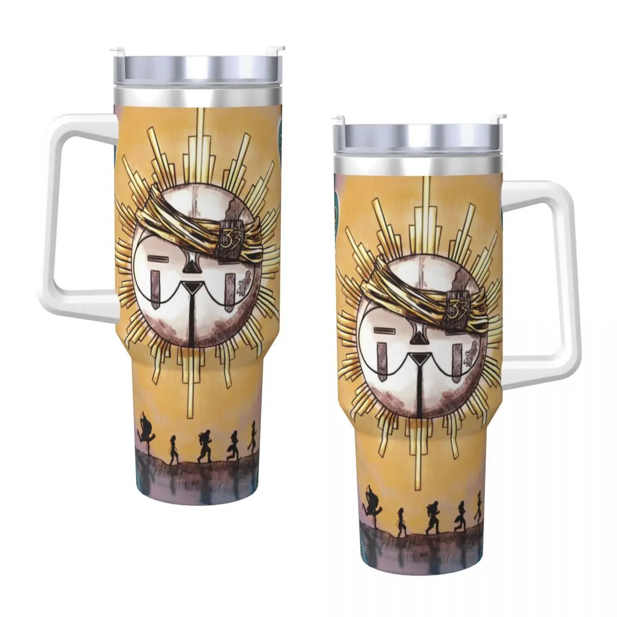 

Expedition 33 Maelle Gustave Lune Sciel Game Tumbler Cold and Hot Water Bottle Portable Stainless Steel Thermal Cups