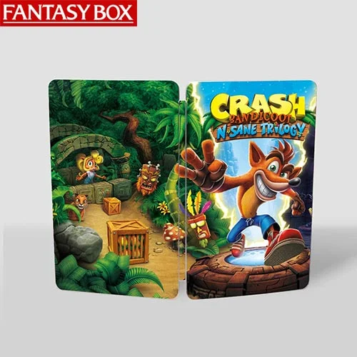 Trilogía Crash Bandicoot N. Sane para NS Steelbook FantasyBox (personalización, caja de acero, CD de juego no incluido)