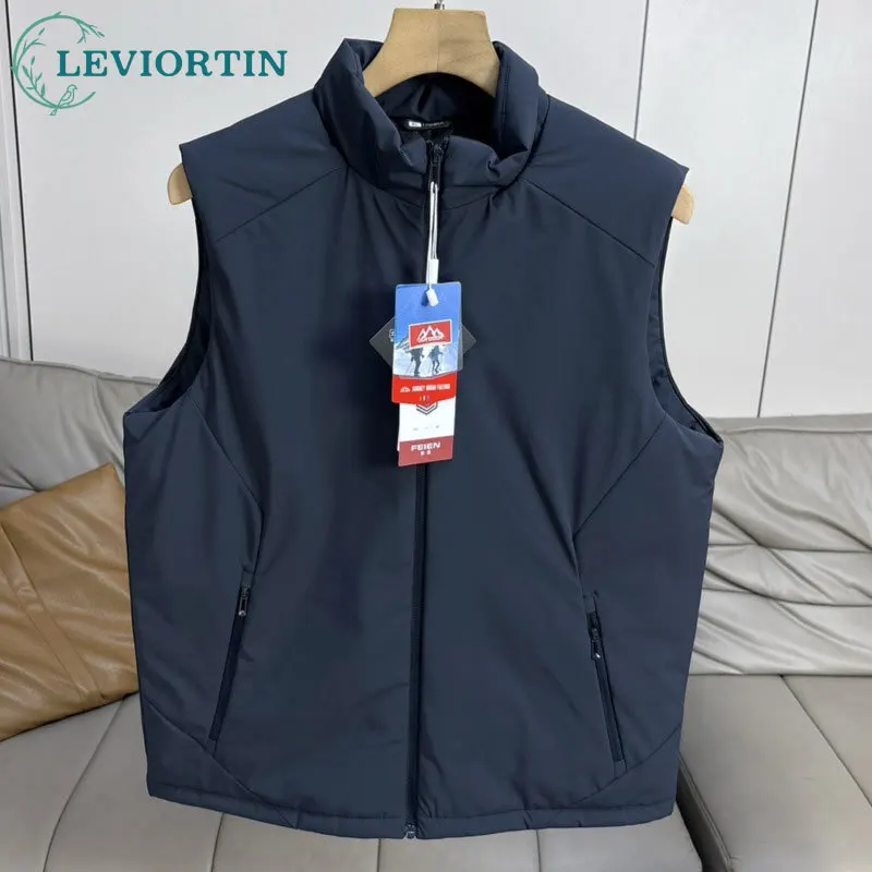 

Осенне-зимняя модная городская универсальная ветрозащитная и брызгозащищенная толстая и теплая хлопковая жилетка со стоячим воротником, серия уличной куртки