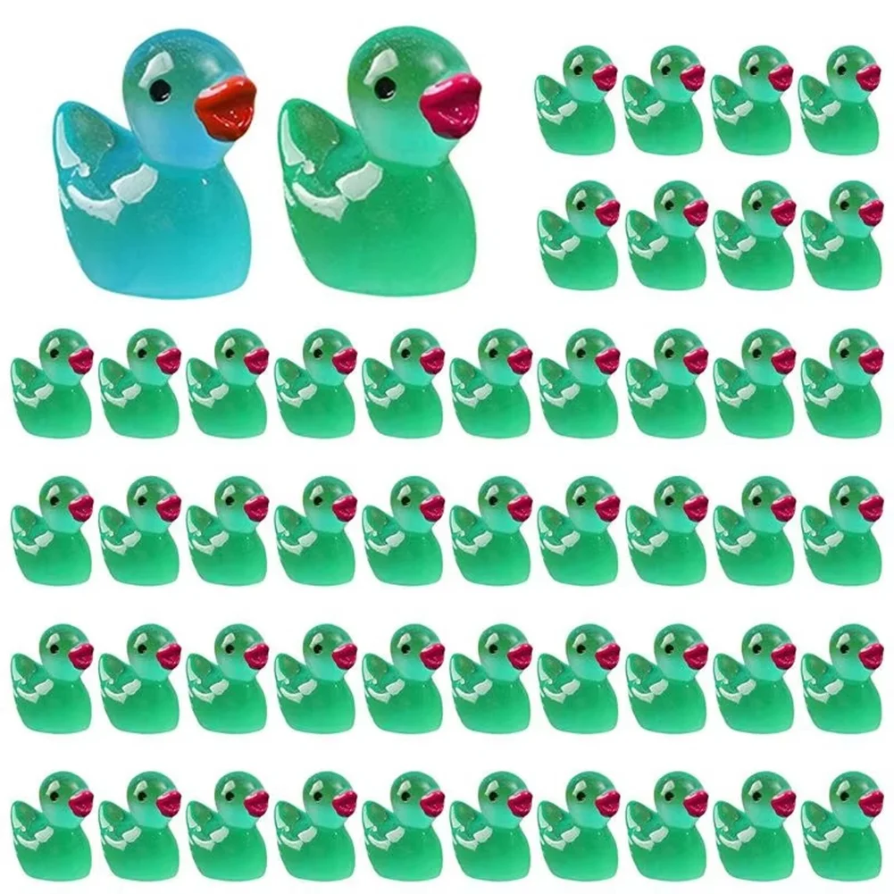 SEWS-Small Ducks 100 Resin Miniature Duck Figures Garden Aquarium Potted Accessories For Miniature Landscape Partys