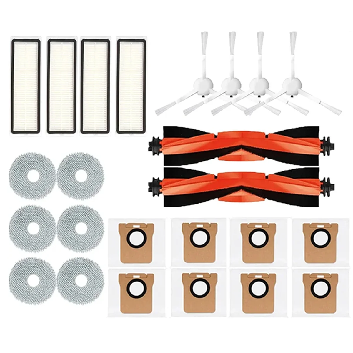 

For Robot Vacuum X20+ / X20 Plus Accessories Main Side Brush Hepa Filter Mop Cloth Dust Bags Replacement Parts