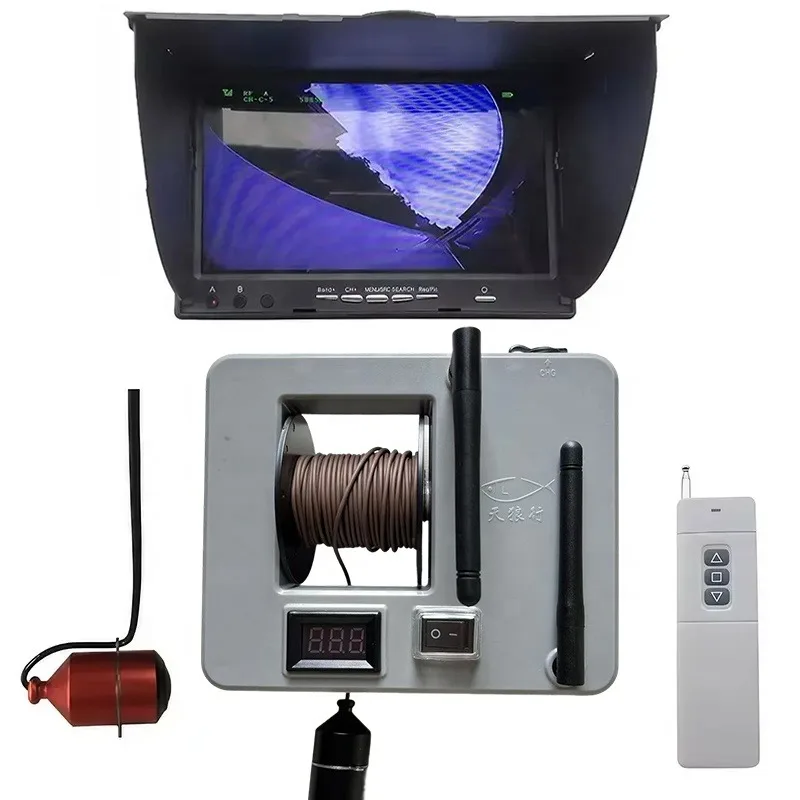 Underwater Sonar Camera Device Echo Sounder 7inch 500M Fishing Bait Boat Real-Time Video Screen(0.5MP)