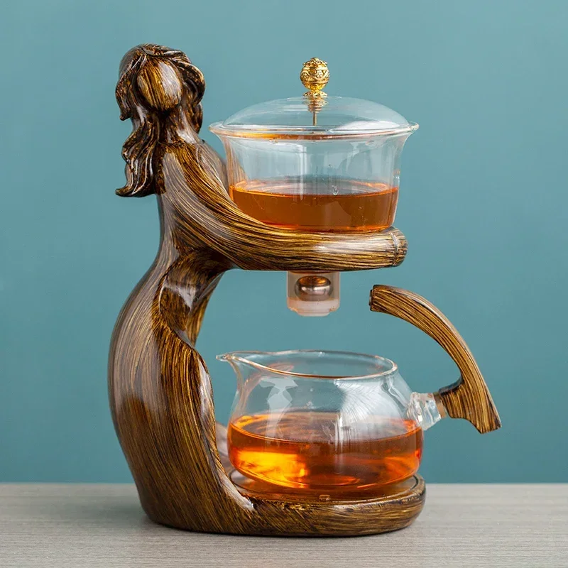 Heat-resistant Glass Teapot Holder Base Tea infusers Tea Ware Automatic Tea Set Tea Making  Kungfu Teapot Teacup