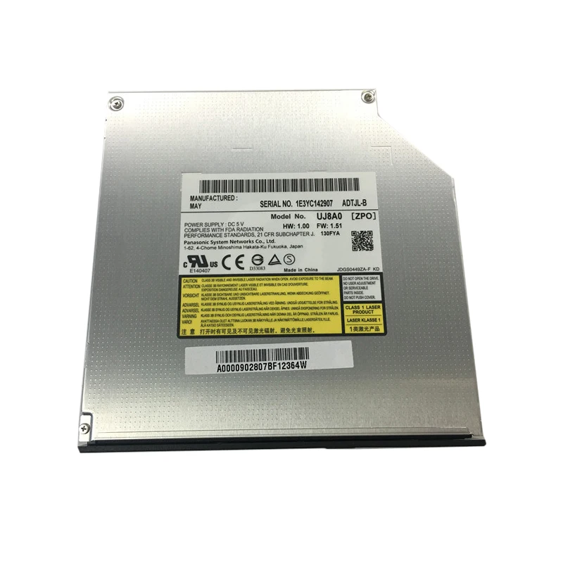 SATA Laptop Internal Optical Drive Replacement Dual Layer 8X DVD RW Burner 24X CD-R Writer For UJ8C0 UJ880 UJ8E1 UJ8D1 UJ8A0