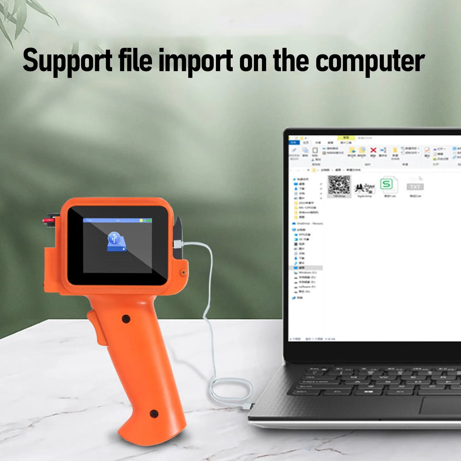 Handheld Inkjet Printer Gun Smart 2.4in Touch Screen Inkjet Printer with HD LED without Cartridge 12.7mm for QR Code Barcode