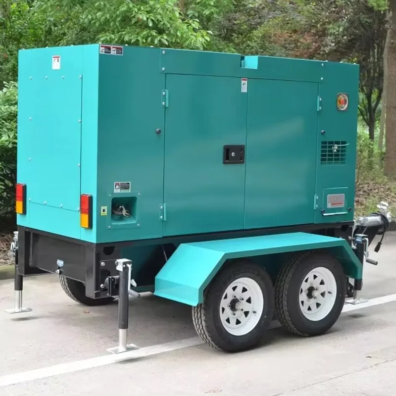 Customized440V 480V 600V 60kw 60kva Diesel Generator Set Price Trailer Mounted Generator Portable Super Silent With Remote Start