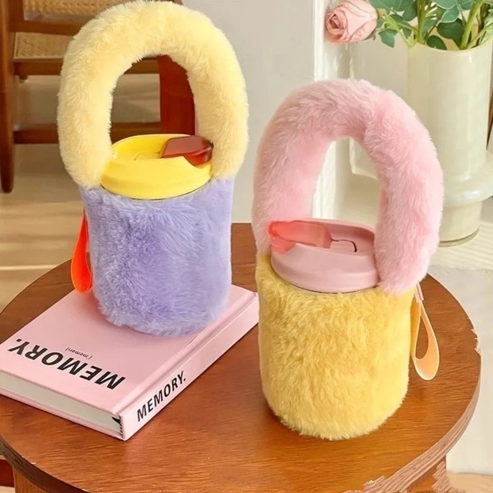 

Cute Spliced Color Bottles Cup Pouch Portable Heat-proof Thermos Cup Cover Thermos Cup Sleeve Bottles Cup
