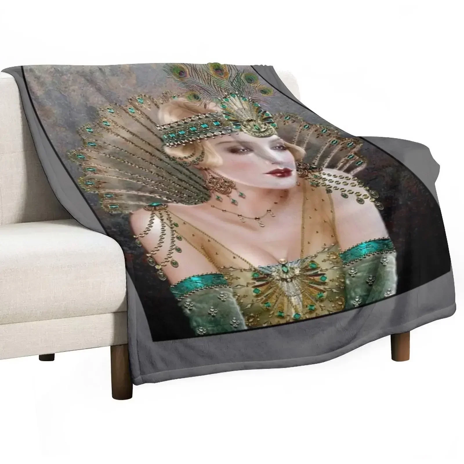 New FLAPPER : Vintage 1929 Beautiful Fashion Magazine Advertising Print Throw Blanket Luxury Throw Single decorative Blankets