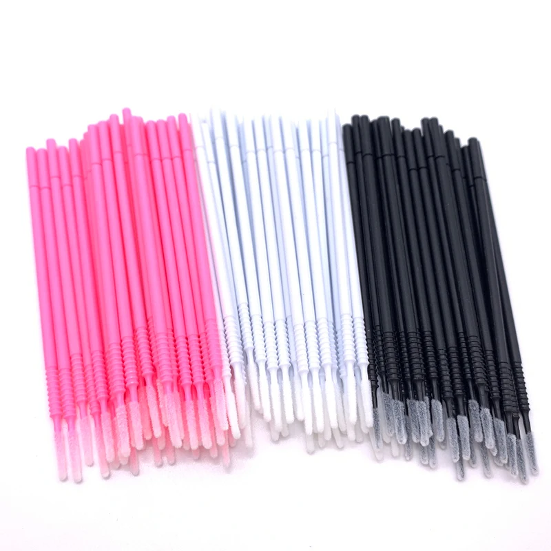 Disposable Long Head Lashes Micro Brushes Eyelashes Mascara Swab Lash Extension Tools Micro Applicator Wands