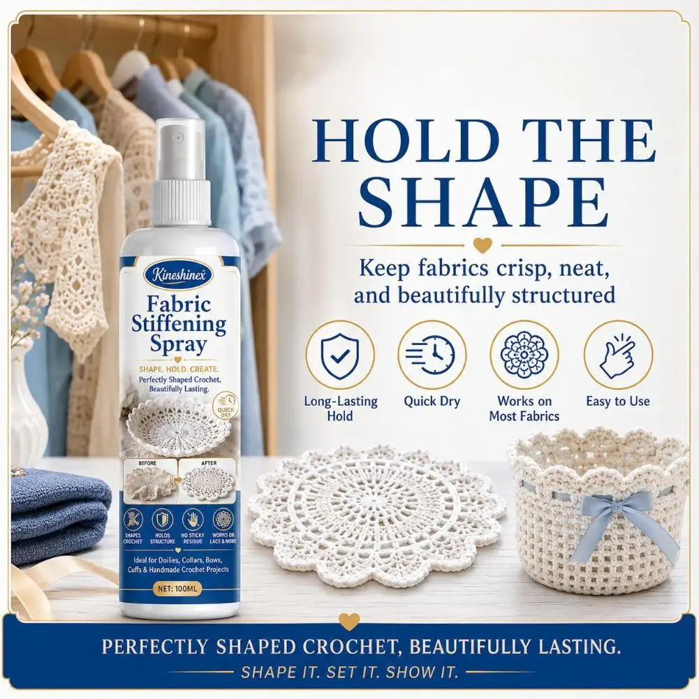 Twined Diy Knitting Fabric Setting Liquid Spray Lace Micro Hook Knitting Fabric Hardening Setting Spray DIY Handmade Supplies