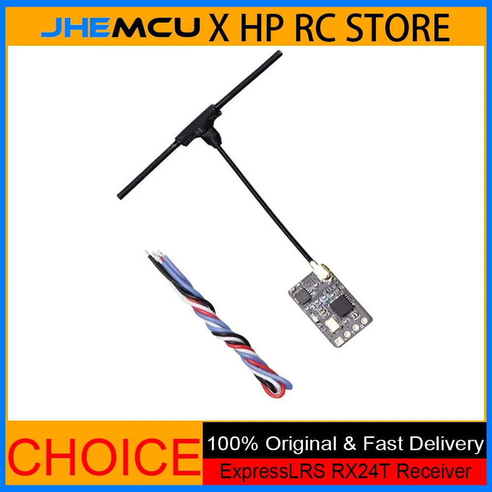 

JHEMCU ExpressLRS RX24T 2.4G ELRS Nano Long Range Receiver – for FPV Racing, Freestyle & LR4/LR5 Long Range Drones/DIY Parts