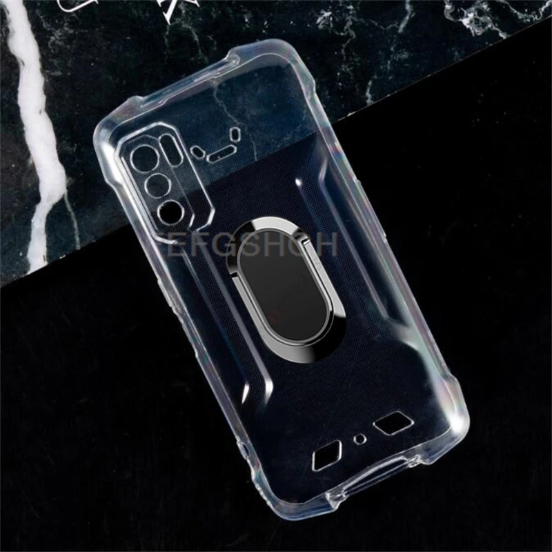 حافظة سيليكون لينة لـ Cubot King 5 Pro ، حامل الخاتم الخلفي ، حامل الهاتف ، غطاء TPU ، in