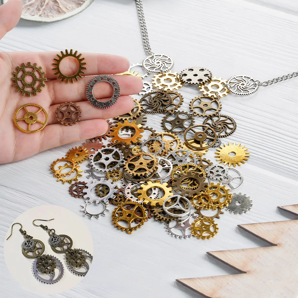 Aleación popular, punk retro, joyería steampunk, collar de bronce