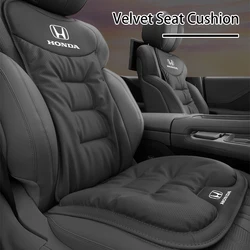 Car Interior Velvet Cushion Winter Nappa Leather Backrest Seat Cover For Honda Civic Accord CRV Fit Jazz Transalp CBR cb500x Ody