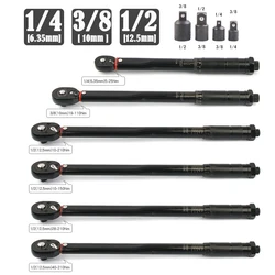 5-210N.m Torque Wrench 1/2'' 3/8'' 1/4'' Square Drive Preset Bicycle Torques Key Two-way Ratchet Car Bike Automotive Hand Tools