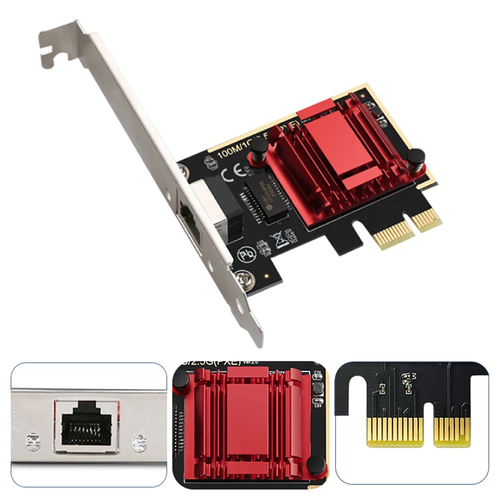 Scheda di rete da 2.5G pci-e a RJ45 RTL8125B Chip 10/100/1000Mbps 2.5Gbps adattatore Controller LAN RJ45 cablato Ethernet per PC Desktop